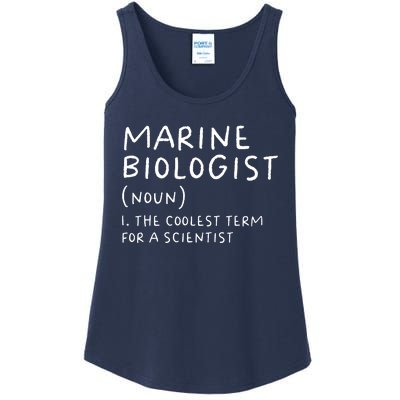 Marine Biologist Definition Funny Scientist Science Teacher Ladies Essential Tank