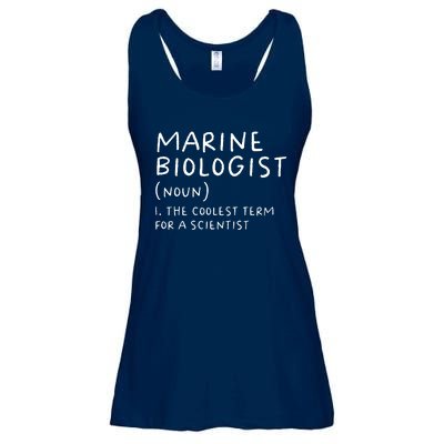 Marine Biologist Definition Funny Scientist Science Teacher Ladies Essential Flowy Tank