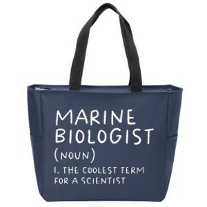 Marine Biologist Definition Funny Scientist Science Teacher Zip Tote Bag