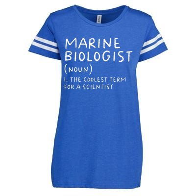 Marine Biologist Definition Funny Scientist Science Teacher Enza Ladies Jersey Football T-Shirt