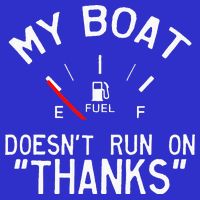 My Boat Doesnt Run On THANKS Funny Boating Full-Length Apron With Pockets