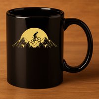 Mountain Bike Downhill 11oz C Handle Ceramic Mug