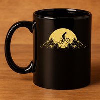 Mountain Bike Downhill 11oz C Handle Ceramic Mug