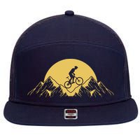 Mountain Bike Downhill 7 Panel Mesh Trucker Snapback Hat
