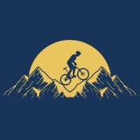 Mountain Bike Downhill V-Neck T-Shirt