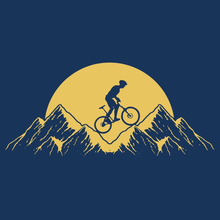 Mountain Bike Downhill V-Neck T-Shirt