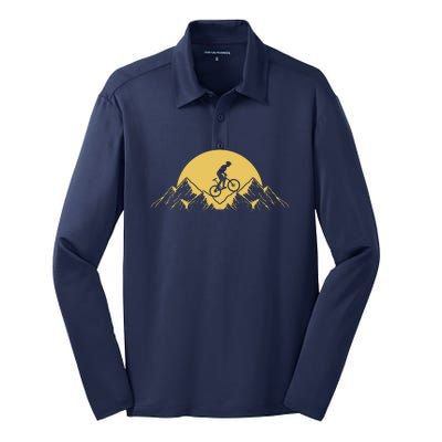 Mountain Bike Downhill Silk Touch Performance Long Sleeve Polo