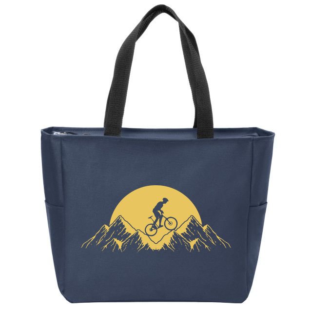 Mountain Bike Downhill Zip Tote Bag