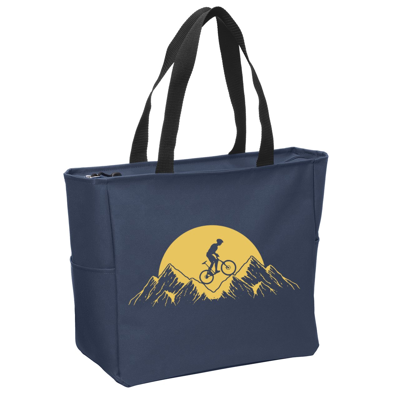 Mountain Bike Downhill Zip Tote Bag