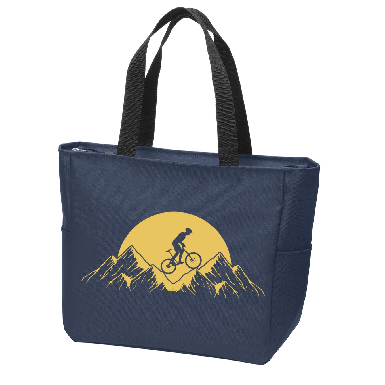 Mountain Bike Downhill Zip Tote Bag