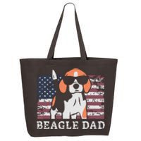 Men Beagle Dad American Flag 4th Of July Patriotic Beagle Design 25L Jumbo Tote