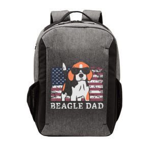 Men Beagle Dad American Flag 4th Of July Patriotic Beagle Design Vector Backpack