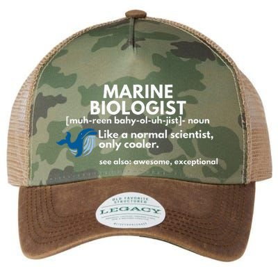 Marine Biologist Definition Funny Science Legacy Tie Dye Trucker Hat