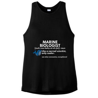 Marine Biologist Definition Funny Science Ladies PosiCharge Tri-Blend Wicking Tank