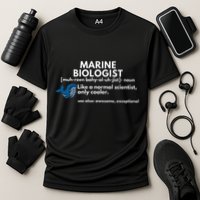 Marine Biologist Definition Funny Science Performance Shirt