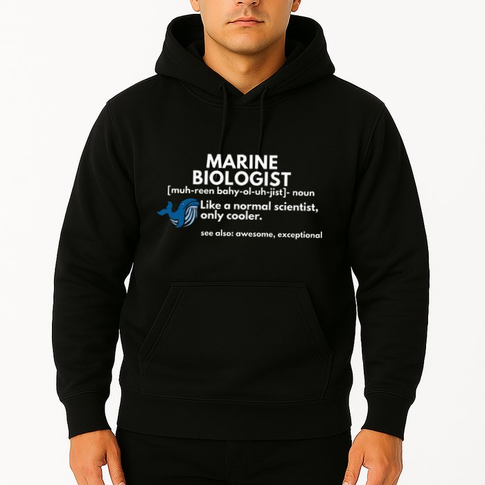 Marine Biologist Definition Funny Science Hoodie