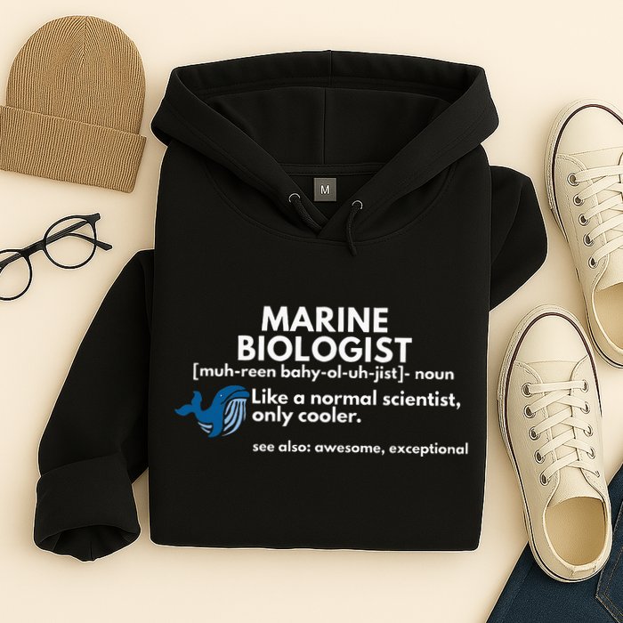 Marine Biologist Definition Funny Science Hoodie