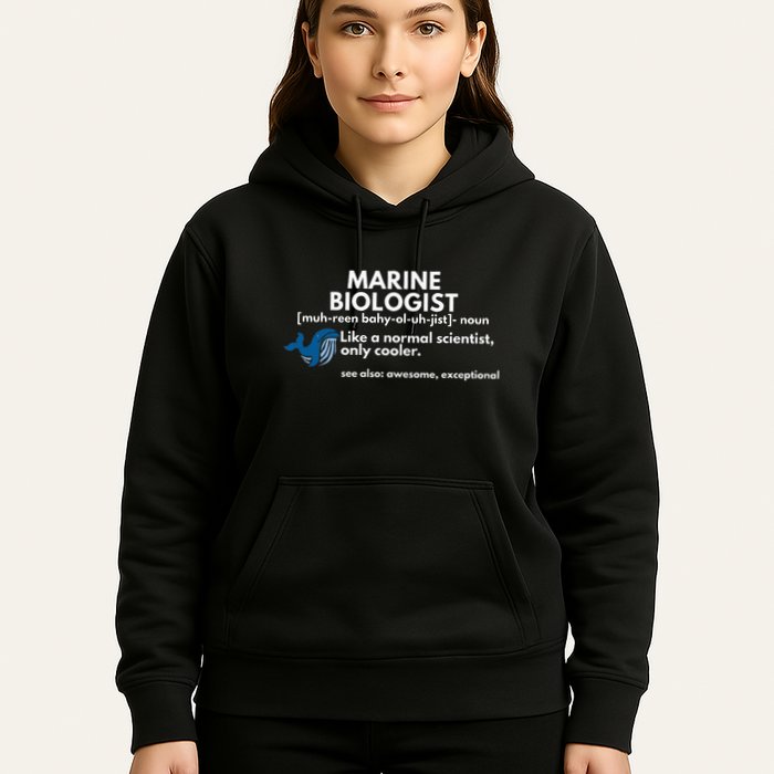 Marine Biologist Definition Funny Science Hoodie