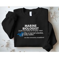 Marine Biologist Definition Funny Science Sweatshirt