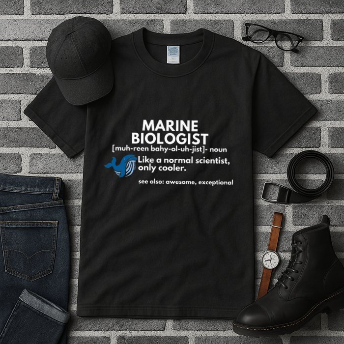 Marine Biologist Definition Funny Science Tall T-Shirt