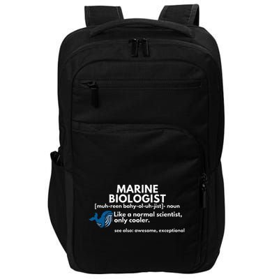 Marine Biologist Definition Funny Science Impact Tech Backpack