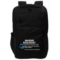 Marine Biologist Definition Funny Science Impact Tech Backpack