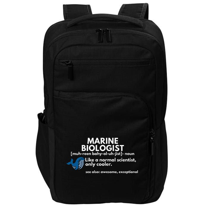 Marine Biologist Definition Funny Science Impact Tech Backpack