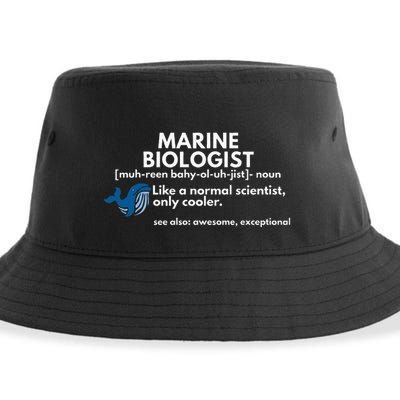 Marine Biologist Definition Funny Science Sustainable Bucket Hat