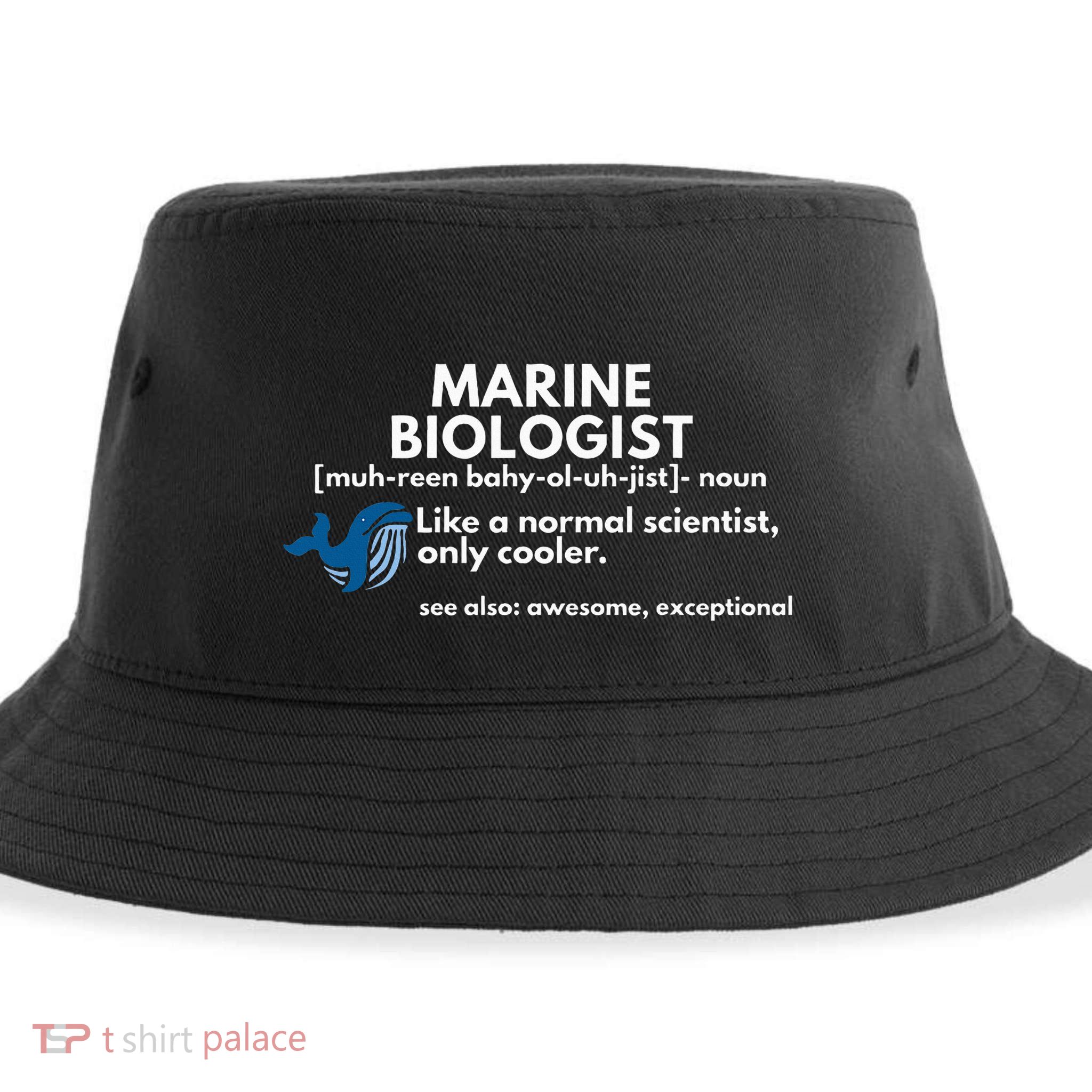 Marine Biologist Definition Funny Science Sustainable Bucket Hat