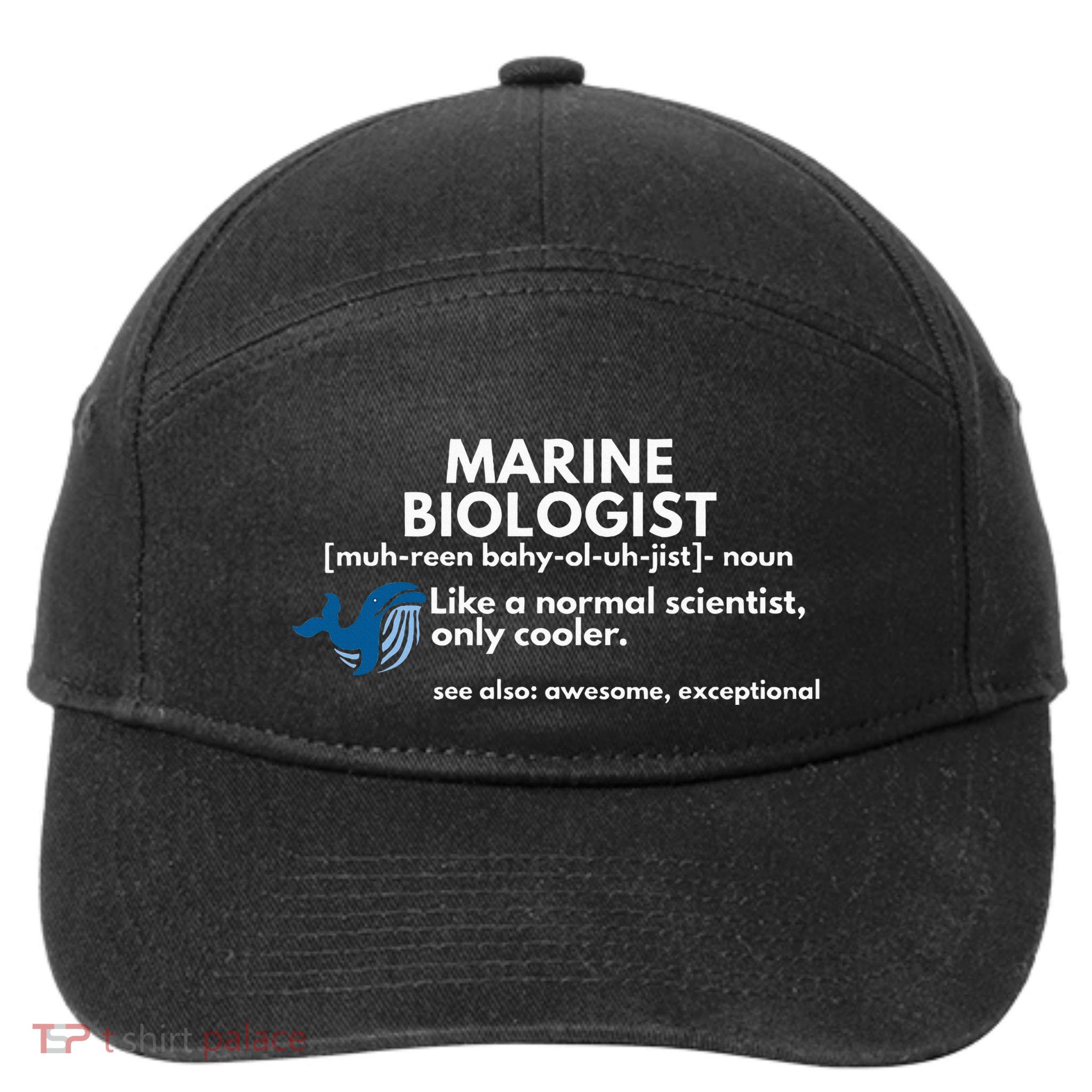 Marine Biologist Definition Funny Science 7-Panel Snapback Hat