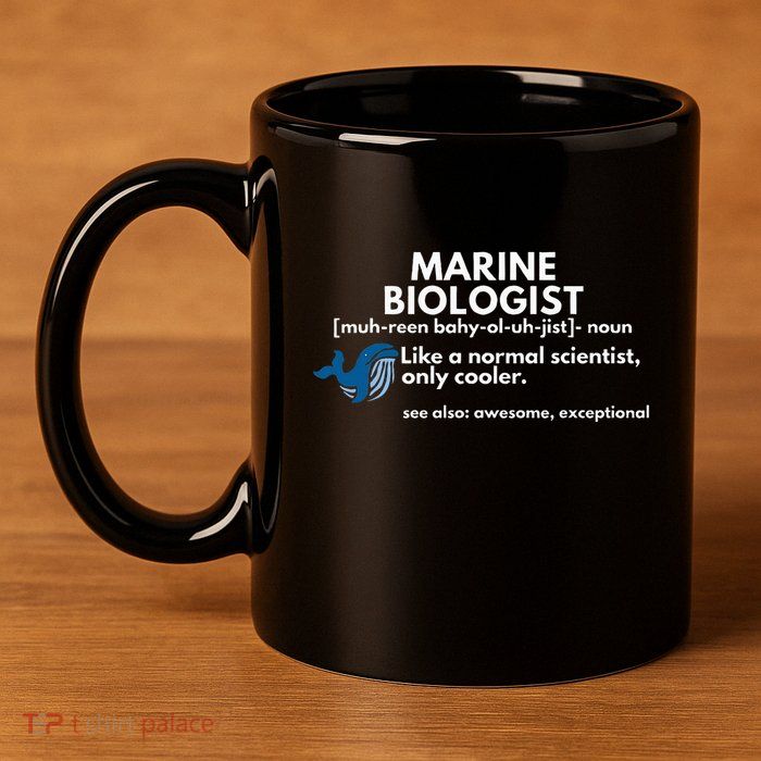 Marine Biologist Definition Funny Science 11oz C Handle Ceramic Mug