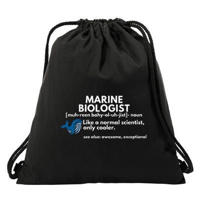 Marine Biologist Definition Funny Science Drawstring Bag