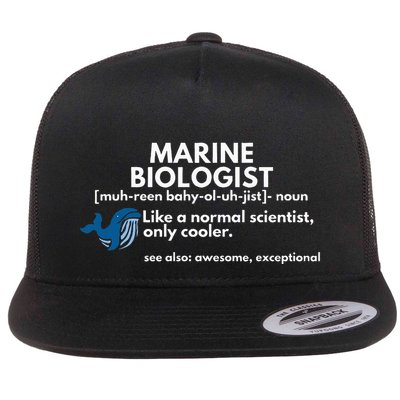 Marine Biologist Definition Funny Science Flatbill Hat