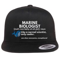 Marine Biologist Definition Funny Science Flatbill Hat