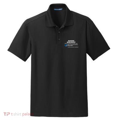 Marine Biologist Definition Funny Science Dry Zone Grid Polo