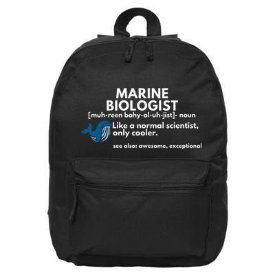 Marine Biologist Definition Funny Science 16 in Basic Backpack