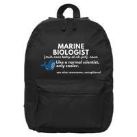 Marine Biologist Definition Funny Science 16 in Basic Backpack