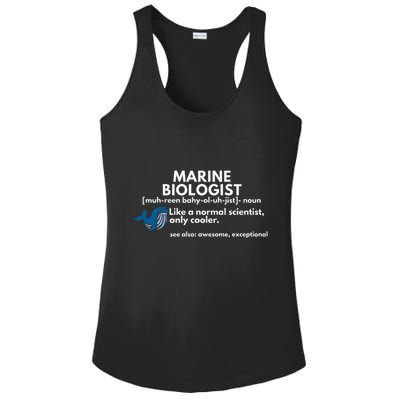 Marine Biologist Definition Funny Science Ladies PosiCharge Competitor Racerback Tank