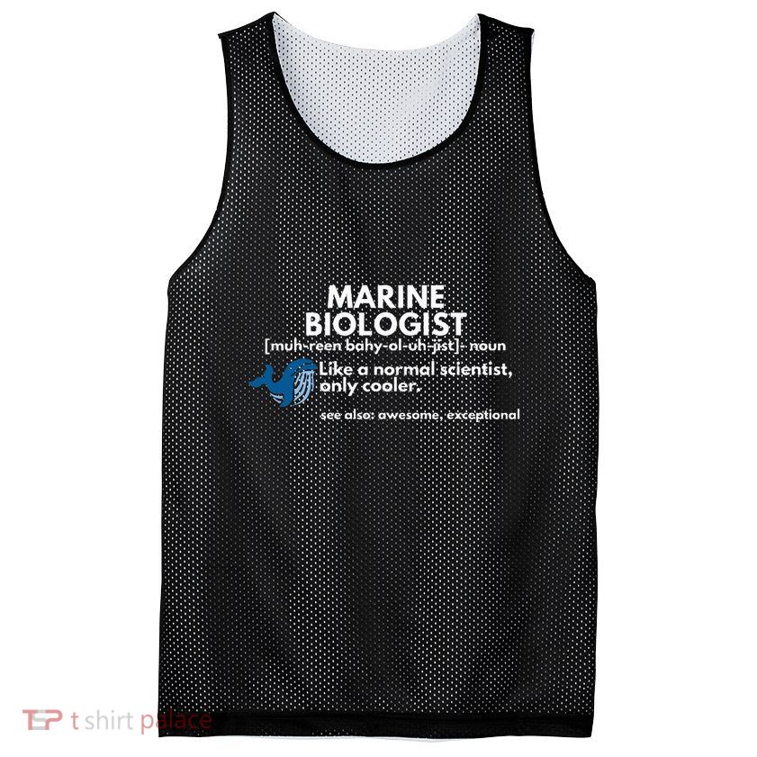Marine Biologist Definition Funny Science Mesh Reversible Basketball Jersey Tank