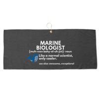 Marine Biologist Definition Funny Science Large Microfiber Waffle Golf Towel