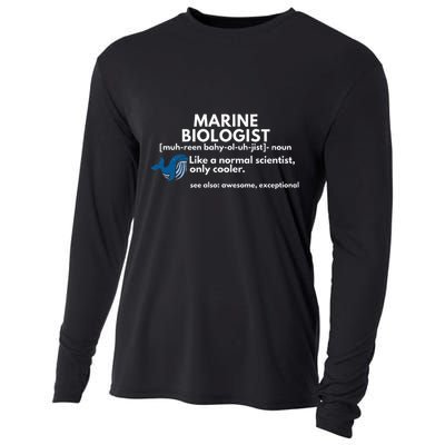 Marine Biologist Definition Funny Science Cooling Performance Long Sleeve Crew
