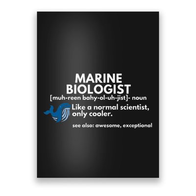 Marine Biologist Definition Funny Science Poster