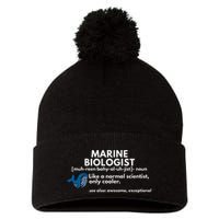 Marine Biologist Definition Funny Science Pom Pom 12in Knit Beanie