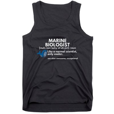 Marine Biologist Definition Funny Science Tank Top