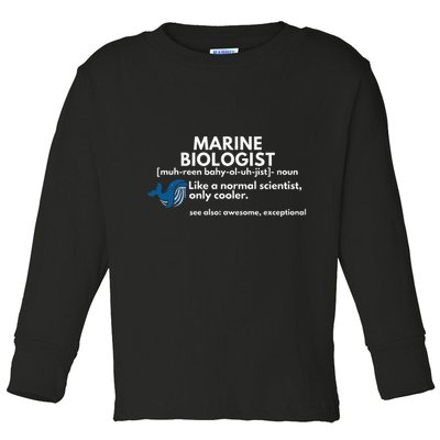 Marine Biologist Definition Funny Science Toddler Long Sleeve Shirt