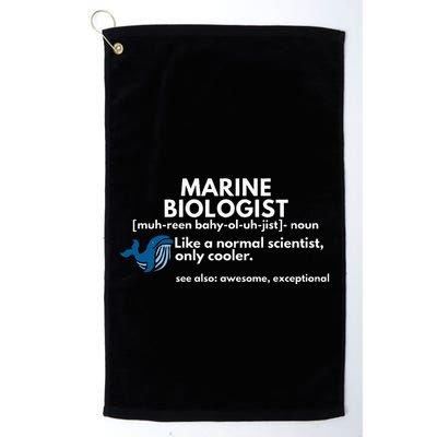 Marine Biologist Definition Funny Science Golf Towel