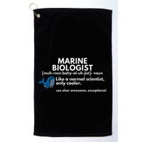 Marine Biologist Definition Funny Science Golf Towel