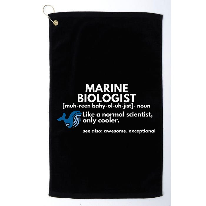 Marine Biologist Definition Funny Science Golf Towel