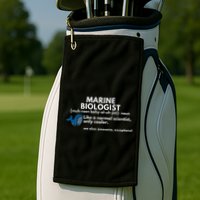 Marine Biologist Definition Funny Science Golf Towel