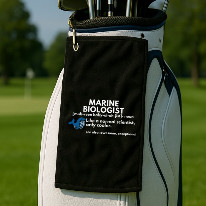 Marine Biologist Definition Funny Science Golf Towel
